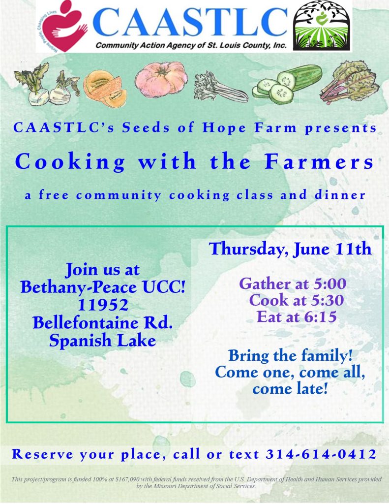 cooking with the farmers flyer